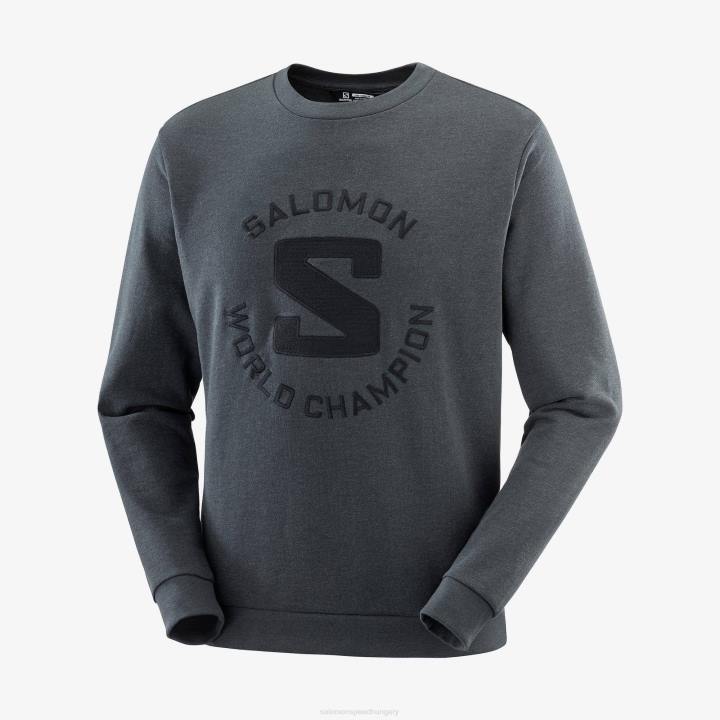 T884132 Salomon ébenfa/hanga outlife crew neck heather unisex ébenfa