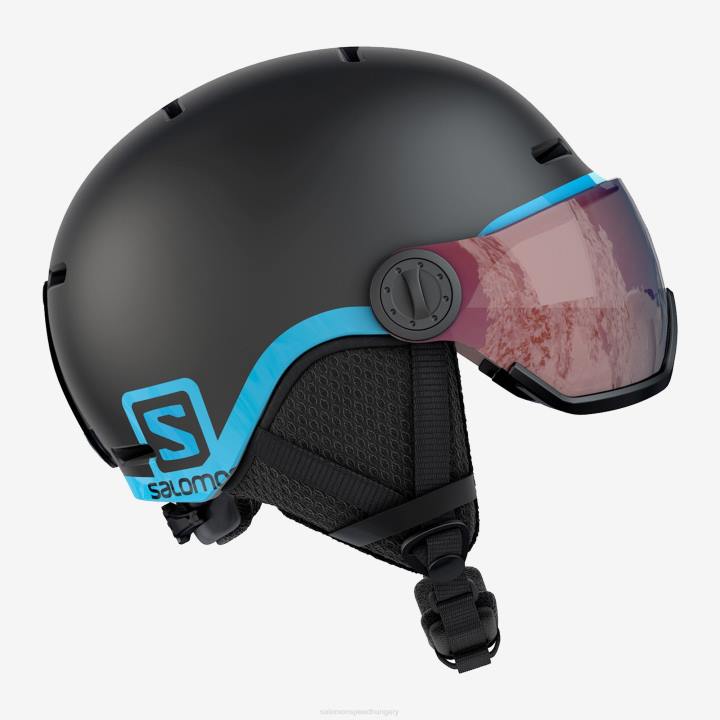 T8842975 Salomon fekete grom visor sisak gyerek fekete új